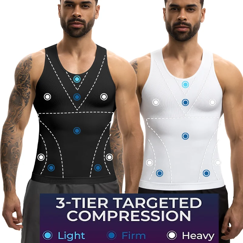 Men's Deep U Neck Top Sleeveless Shapewear Vest 3 Tier Compression Undershirt Tummy Control Body Shaper Underwear Soft Fajas
Men's Deep U Neck Top Sleeveless Shapewear Vest 3 Tier Compression Undershirt Tummy Control Body Shaper Underwear Soft Fajas