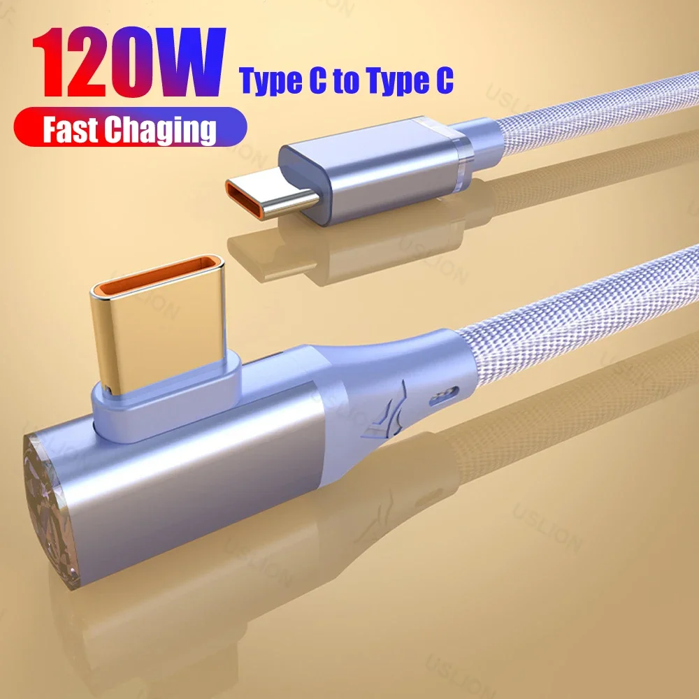 120W Type C to Type C Cable for Huawei P30 Xiaomi 14 Redmi 13 X6 OPPO Oneplus 12, Fast Charging Elbow Data Cord for Game
120W Type C to Type C Cable for Huawei P30 Xiaomi 14 Redmi 13 X6 OPPO Oneplus 12, Fast Charging Elbow Data Cord for Game