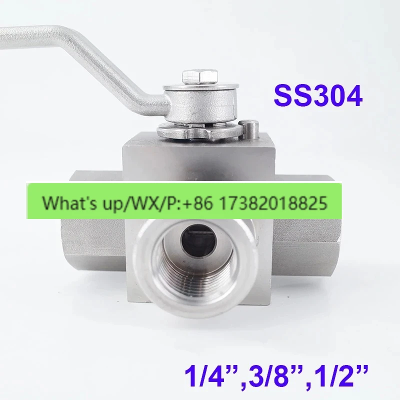 High Pressure 320bar 3 Way Ball Valve L Flow Stainless Steel SS304 Female 1/4 3/8 1/2 Inch BSPP YJZQ Water Air Oil Valve 4500psi
High Pressure 320bar 3 Way Ball Valve L Flow Stainless Steel SS304 Female 1/4 3/8 1/2 Inch BSPP YJZQ Water Air Oil Valve 4500psi