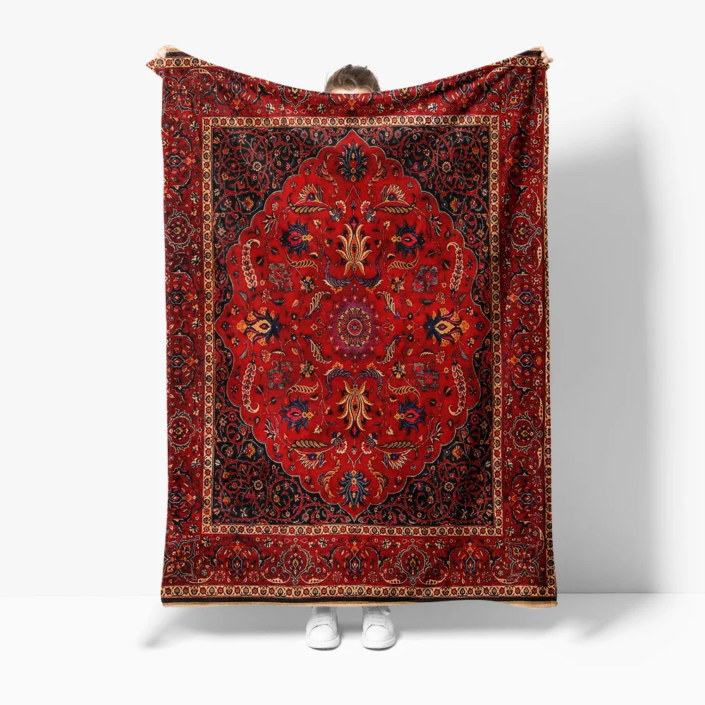 Vintage Persian Rug Kilim Style Red Floral Cotton Throw Blanket Decorative Bed Sofa Cushion Cover
Vintage Persian Rug Kilim Style Red Floral Cotton Throw Blanket Decorative Bed Sofa Cushion Cover