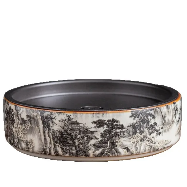 CX ink painting mountain green pot bearing teapot pad pot holder water storage small tea table dried fruit tray
CX ink painting mountain green pot bearing teapot pad pot holder water storage small tea table dried fruit tray
