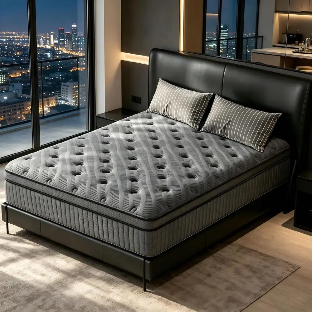 Queen Size 14 Hybrid Mattress in a Box - Cooling Gel Memory Foam & Pocket Springs, Medium Firm, Breathable
Queen Size 14 Hybrid Mattress in a Box - Cooling Gel Memory Foam & Pocket Springs, Medium Firm, Breathable
