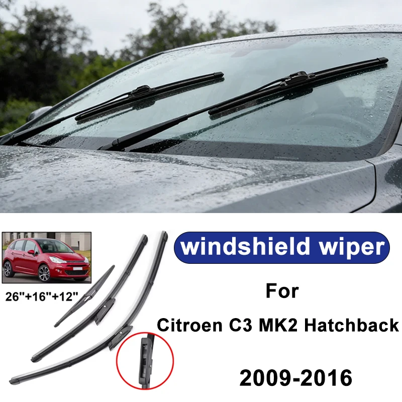 For Citroen C3 MK2 Hatchback 2009-2016 car windshield front/rear wipers, silent wiper blades,car blade brush accessories
For Citroen C3 MK2 Hatchback 2009-2016 car windshield front/rear wipers, silent wiper blades,car blade brush accessories