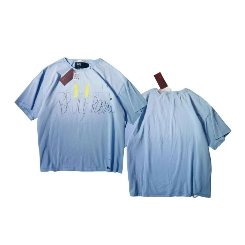 Blue Paly Pocket Print Pattern Loose Hip-Hop Style Summer Distressed High-Quality Washed T-Shirt Short Sleeve
Blue Paly Pocket Print Pattern Loose Hip-Hop Style Summer Distressed High-Quality Washed T-Shirt Short Sleeve