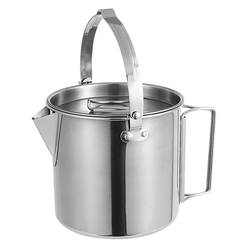Outdoor Portable Kettle Stainless Steel Camping Equipment Large Capacity Foldable Handle Travel Tea Coffee Pot
Outdoor Portable Kettle Stainless Steel Camping Equipment Large Capacity Foldable Handle Travel Tea Coffee Pot