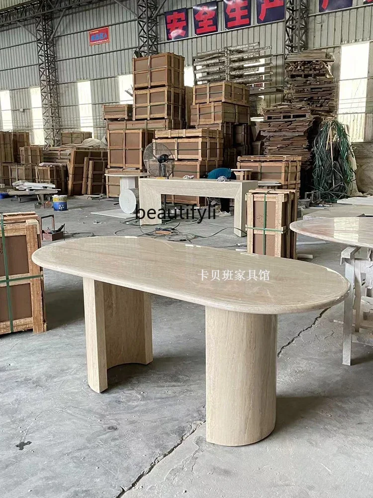 zxqNordic Natural Cave Stone Oval Dining Table Living Room Villa Marble Dining Table
zxqNordic Natural Cave Stone Oval Dining Table Living Room Villa Marble Dining Table