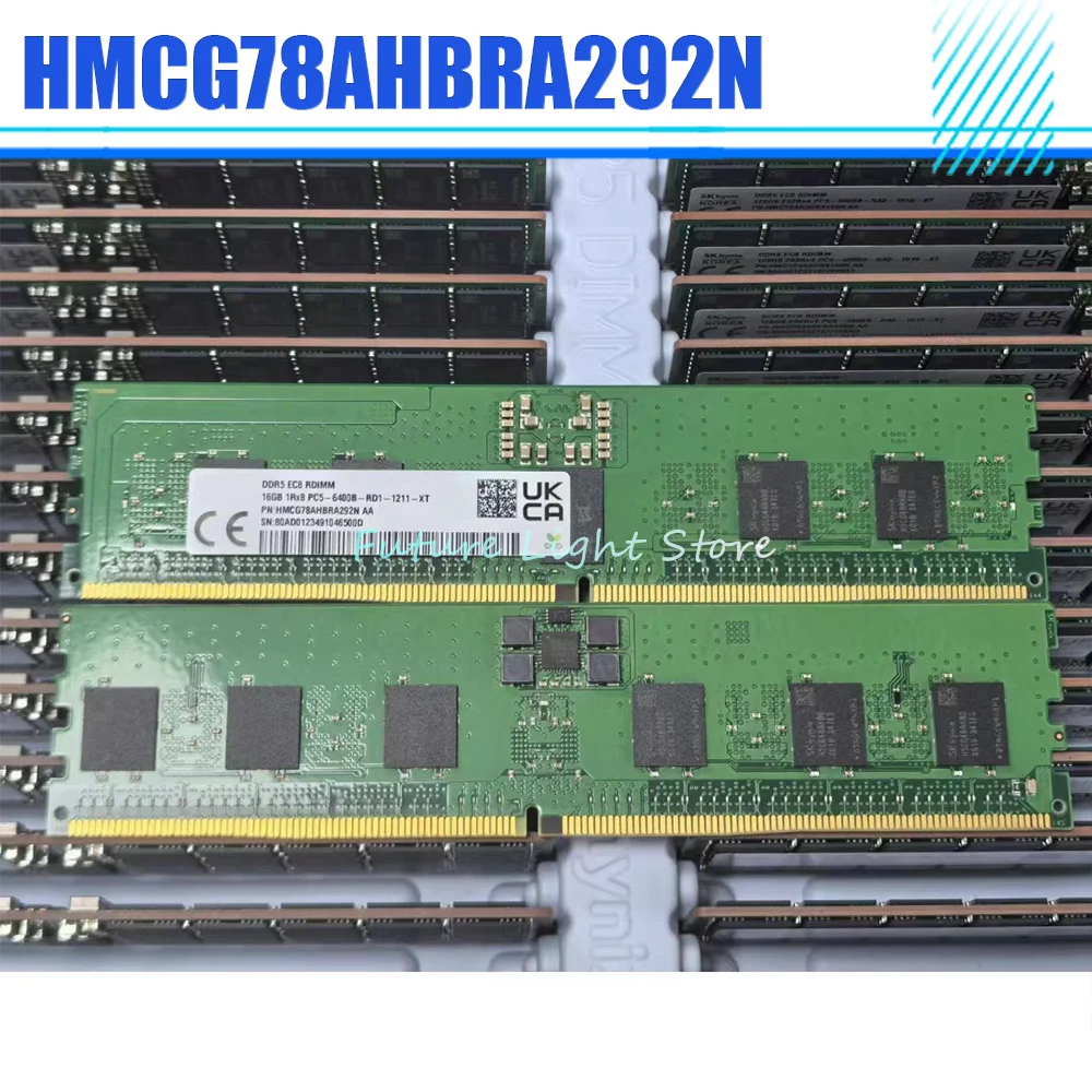 1 Pcs For SK Hynix RAM 16GB 16G 1RX8 DDR5 PC5-6400B DDR5 6400 ECC RDIMM HMCG78AHBRA292N Server Memory 
1 Pcs For SK Hynix RAM 16GB 16G 1RX8 DDR5 PC5-6400B DDR5 6400 ECC RDIMM HMCG78AHBRA292N Server Memory