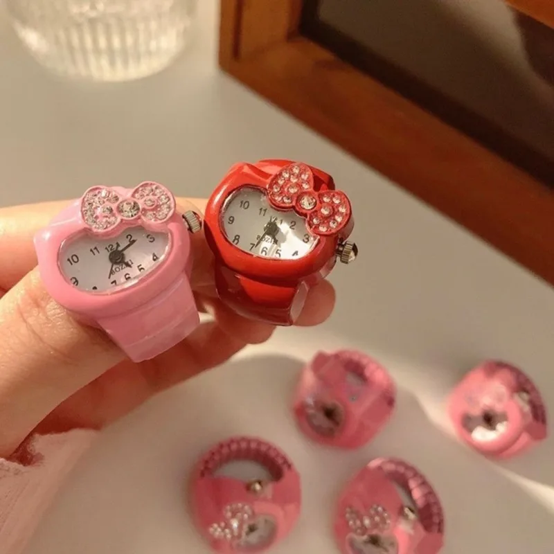 Anime Sanrio Hello Kitty Cute Watch Ring Versatile Niche Finger Watch Mini Clock Retro Creative Digital Watch Kawaii Lovely 2026
Anime Sanrio Hello Kitty Cute Watch Ring Versatile Niche Finger Watch Mini Clock Retro Creative Digital Watch Kawaii Lovely 2026
