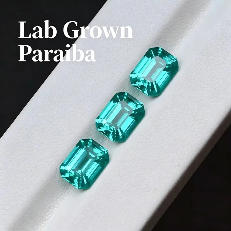 Lab Grown Paraiba Emerald Cut Neon Blue Color for DIY Advanced Jewelry Making Inlay Ring Necklace Selectable AGL Certificate
Lab Grown Paraiba Emerald Cut Neon Blue Color for DIY Advanced Jewelry Making Inlay Ring Necklace Selectable AGL Certificate