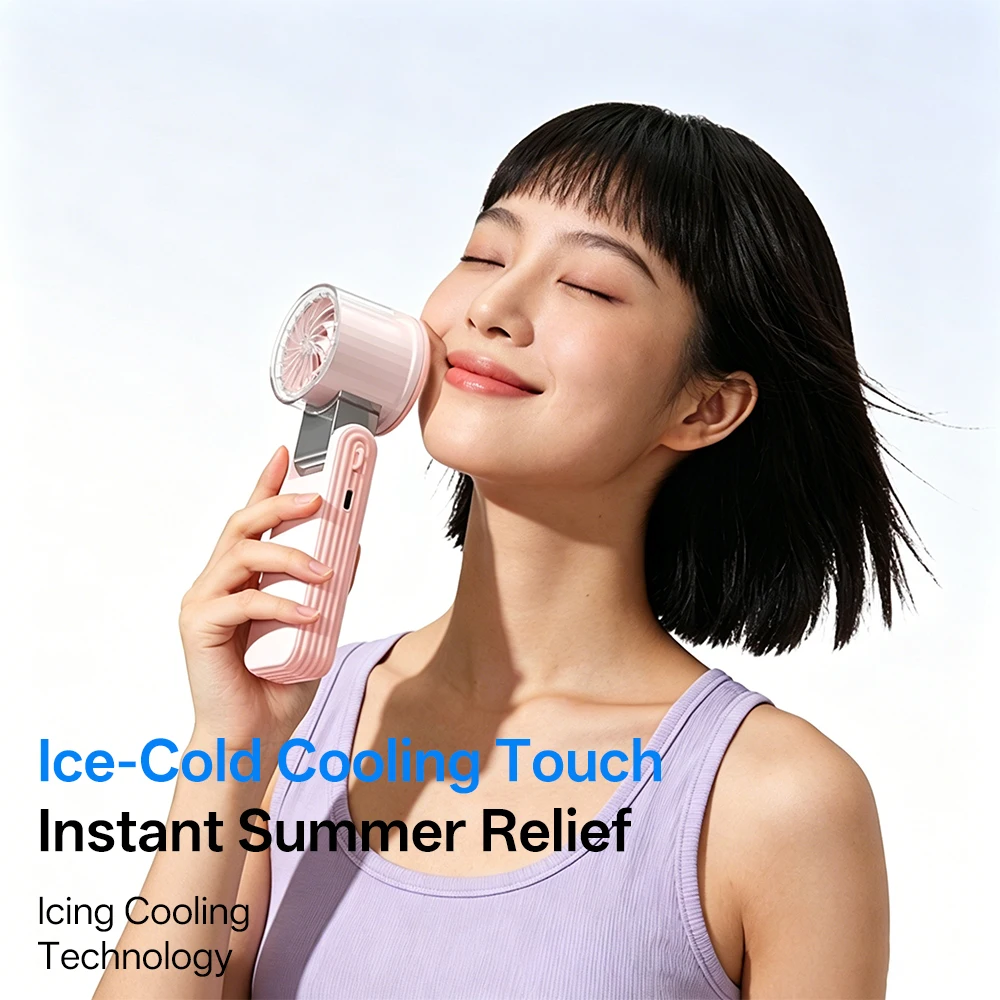 Handheld Portable Fan with Ice Cooler USB Rechargeable Pocket Fans Foldable Design LED Display Adjustable Wind Speed Cooling Fan
Handheld Portable Fan with Ice Cooler USB Rechargeable Pocket Fans Foldable Design LED Display Adjustable Wind Speed Cooling Fan