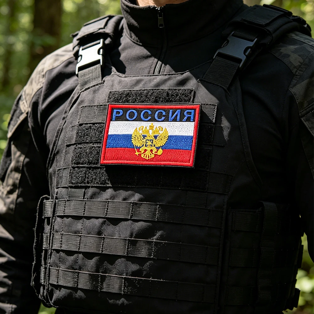 7.5cm 5cm 6g Embroidered Russian Flag Patch Double Headed Eagle Hook And Loop Tactical Badge For Backpack Vest Military Decor
7.5cm 5cm 6g Embroidered Russian Flag Patch Double Headed Eagle Hook And Loop Tactical Badge For Backpack Vest Military Decor