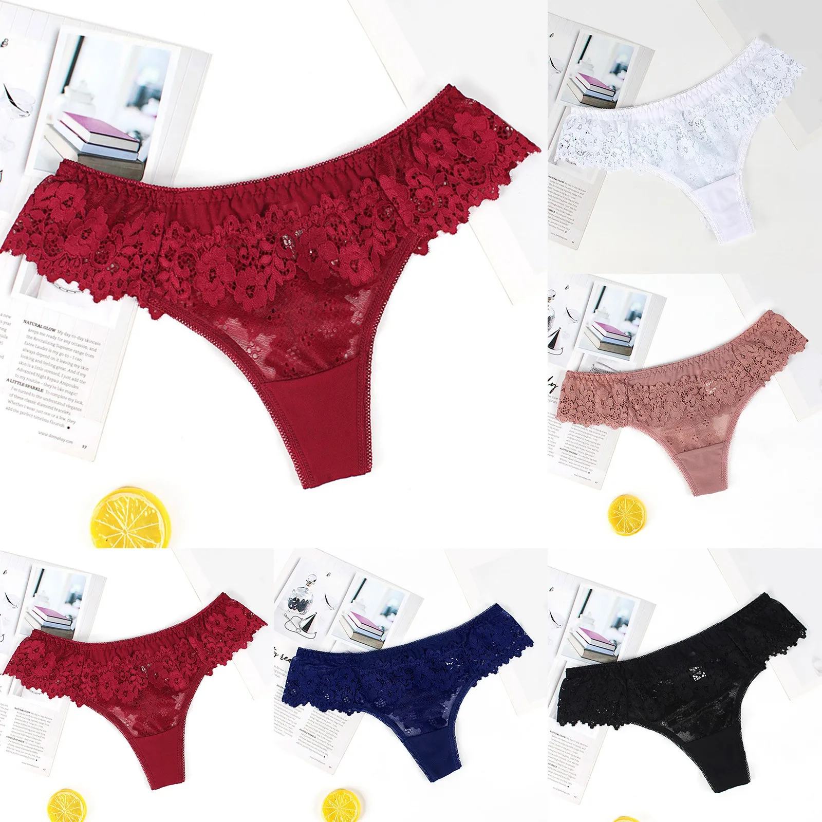Women Sexy Lace Lingerie Temptation Low-waist Panties Embroidery Thong Transparent Hollow Out Underwear Female G String Tanga
Women Sexy Lace Lingerie Temptation Low-waist Panties Embroidery Thong Transparent Hollow Out Underwear Female G String Tanga