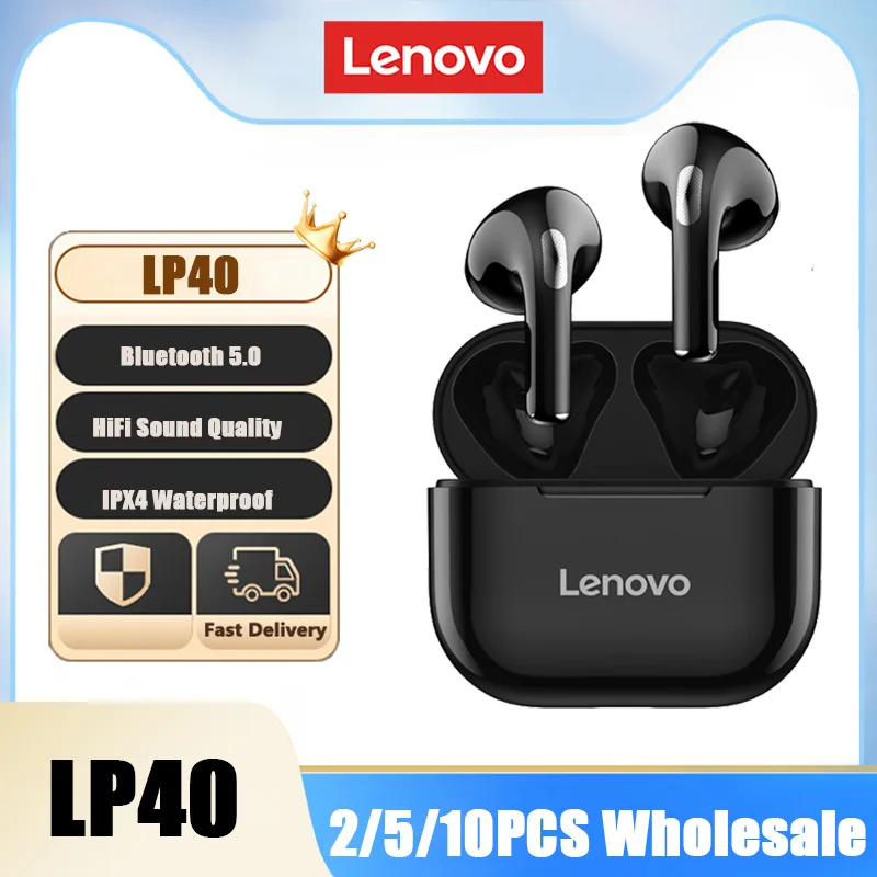 Беспроводные наушники Lenovo LP40, TWS наушники с поддержкой bluetooth 5, 2/5/10 шт.
Беспроводные наушники Lenovo LP40, TWS наушники с поддержкой bluetooth 5, 2/5/10 шт.
