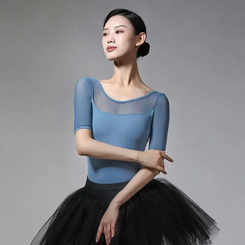 Half Sleeve Splice Mesh Gymnastics Leotard Adult Ballet Bodysuit Practice Yoga Clothes For Women Girls Ballet Dance Leotards
Half Sleeve Splice Mesh Gymnastics Leotard Adult Ballet Bodysuit Practice Yoga Clothes For Women Girls Ballet Dance Leotards