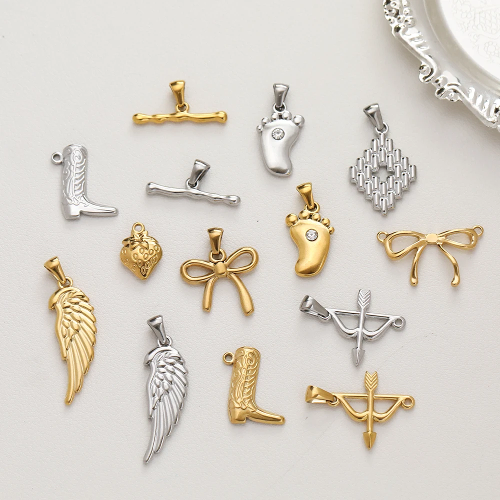 Cordial Design 50Pcs Jewelry Accessories/Pendant For Necklace/Stainless Steel/Hand Made/Key Wing Bowknot Boot Shape/DIY #195133
Cordial Design 50Pcs Jewelry Accessories/Pendant For Necklace/Stainless Steel/Hand Made/Key Wing Bowknot Boot Shape/DIY #195133