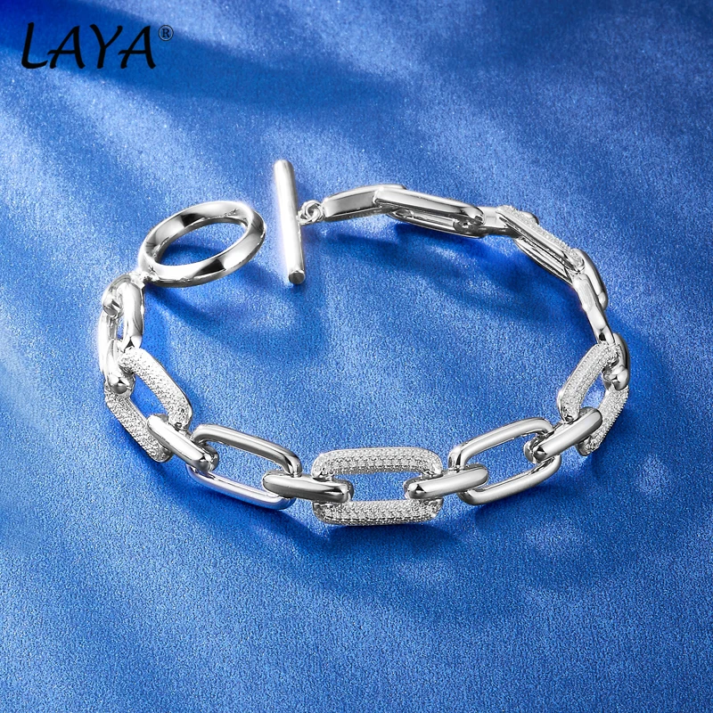 LAYA 925 Sterling Silver Cuban Chain Link Bracelet For Neutral Unique Design Shining Zircon Original Modern Jewelry 2025 Trend
LAYA 925 Sterling Silver Cuban Chain Link Bracelet For Neutral Unique Design Shining Zircon Original Modern Jewelry 2025 Trend