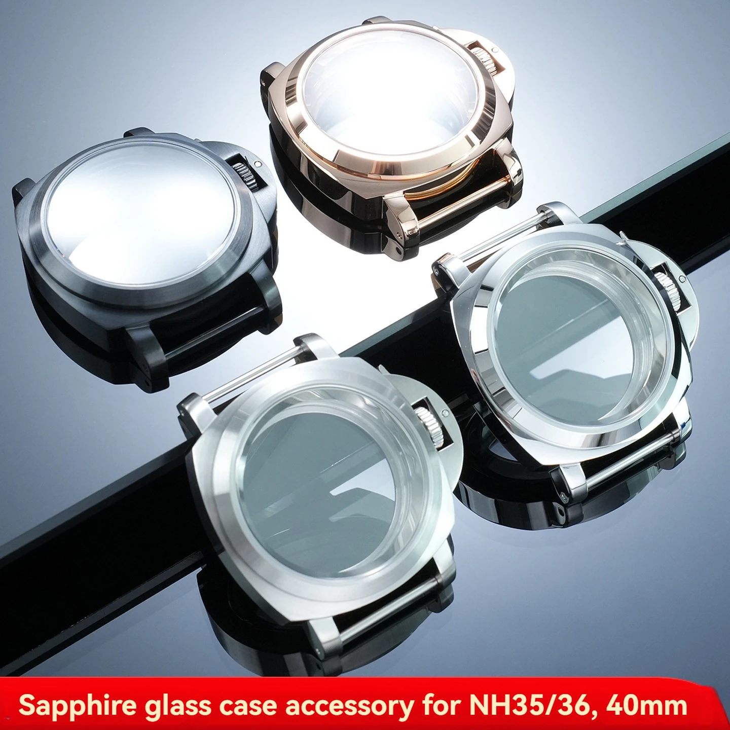 For Panerai NH35/36/4R/7S movement watch case 40MM steel case with handle lens waterproof ring metal case watch accessories
For Panerai NH35/36/4R/7S movement watch case 40MM steel case with handle lens waterproof ring metal case watch accessories