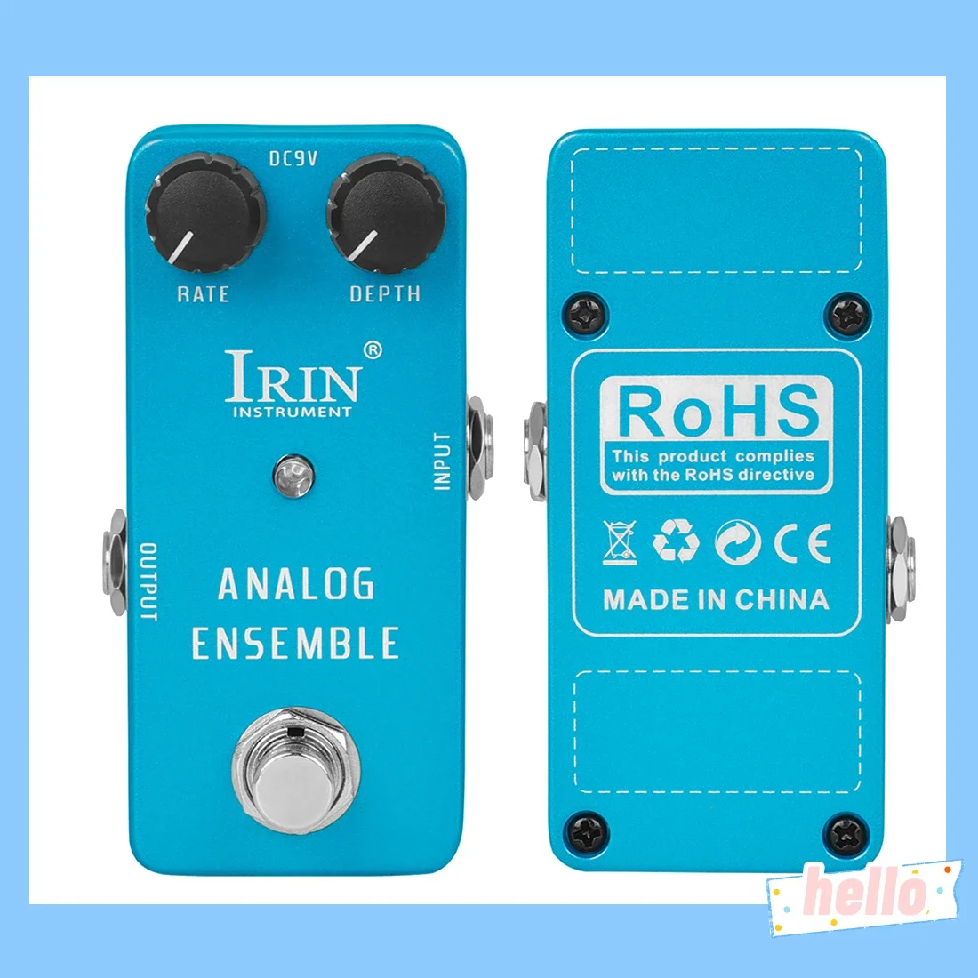 IRIN RS-07 Аналоговый ансамбль Guitarra Педаль эффектов имитирует чистую линии Chorus Effect True Bypass Педали Детали электрогитары
IRIN RS-07 Аналоговый ансамбль Guitarra Педаль эффектов имитирует чистую линии Chorus Effect True Bypass Педали Детали электрогитары