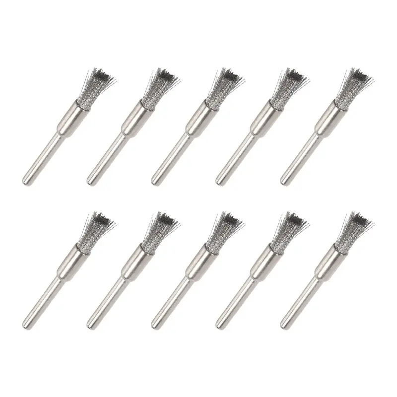 Stock Quantity 10 Pc Stainless Steel 1/4 Inch (6Mm) Pen Wire Brush 532 With 1/8 Inch (3Mm) Shank For Dremel And Compatible Rota
Stock Quantity 10 Pc Stainless Steel 1/4 Inch (6Mm) Pen Wire Brush 532 With 1/8 Inch (3Mm) Shank For Dremel And Compatible Rota
