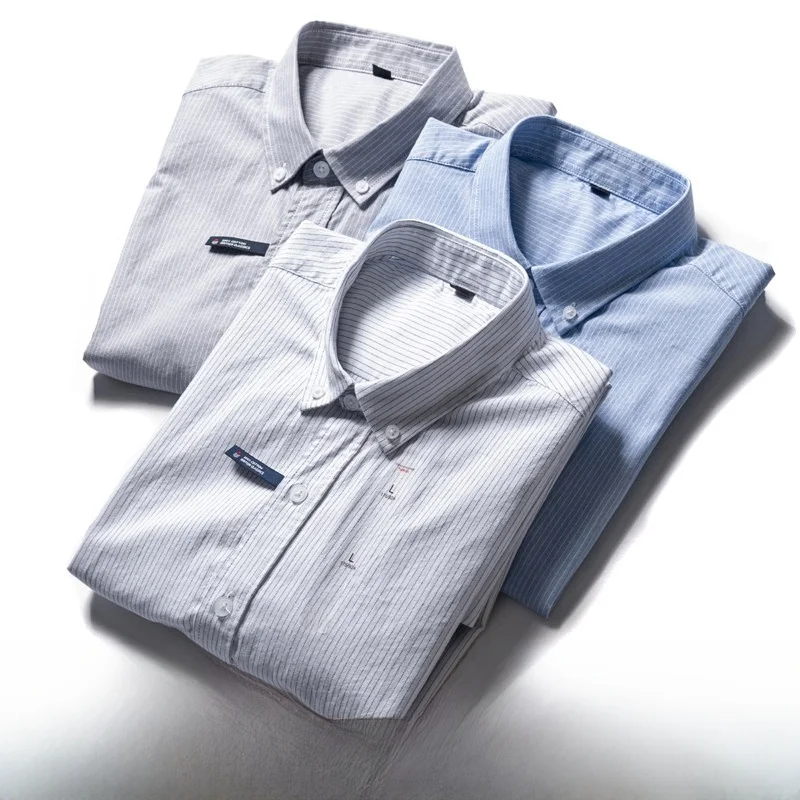 High Quality Comfortable Cotton Men's Summer Casual Striped Short Sleeve Shirt Fashionable Urban Style Standard Fit Youthwear
High Quality Comfortable Cotton Men's Summer Casual Striped Short Sleeve Shirt Fashionable Urban Style Standard Fit Youthwear