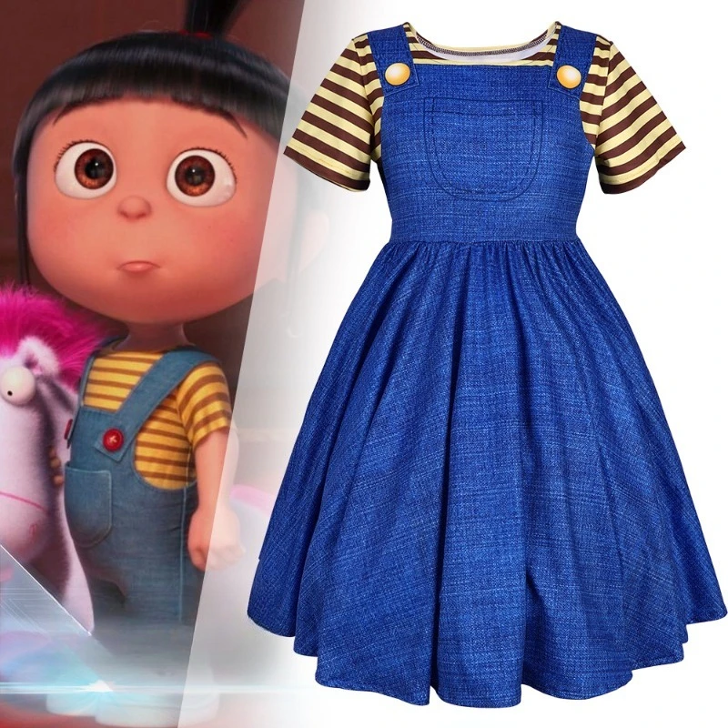 Minions Cute Agnes Costume From Despicable Me Halloween Cosplay Outfit Blue Overalls Yellow Top for Kids
Minions Cute Agnes Costume From Despicable Me Halloween Cosplay Outfit Blue Overalls Yellow Top for Kids