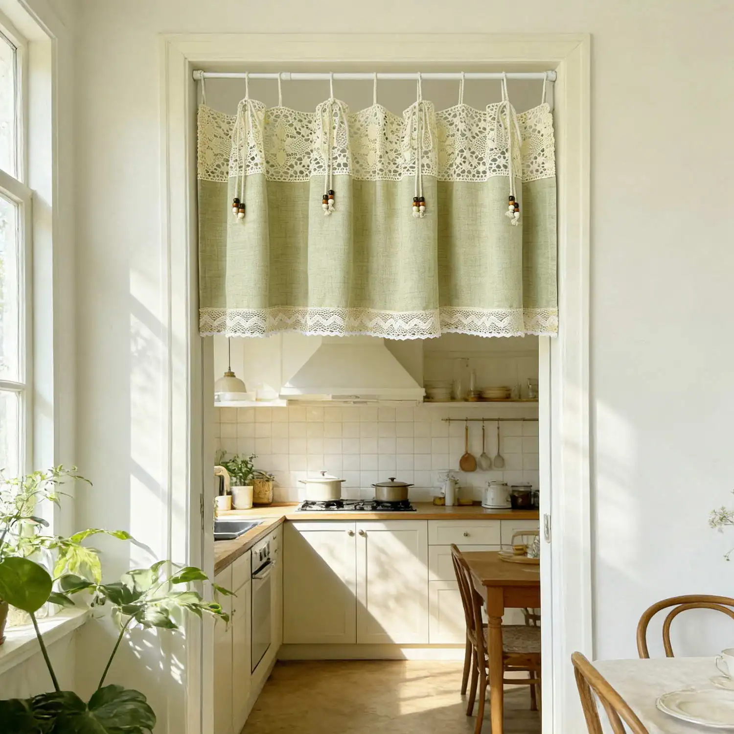 1PC Retro Matcha Green Stitching Short Curtain for Kitchen Door Small Window Entrance Study Home Decoration Tie Top
1PC Retro Matcha Green Stitching Short Curtain for Kitchen Door Small Window Entrance Study Home Decoration Tie Top