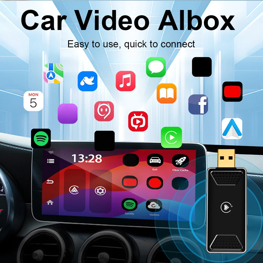 Беспроводной автомобильный адаптер Carplay для Android 12, проводной и беспроводной
Беспроводной автомобильный адаптер Carplay для Android 12, проводной и беспроводной