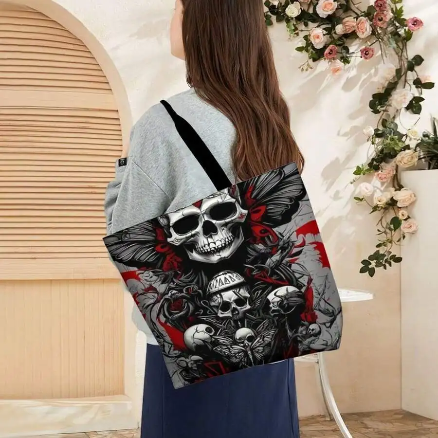 Gothic Skull Butterfly Tote Bag For Women Men Dark Aesthetic Occult Emo Punk Style
Gothic Skull Butterfly Tote Bag For Women Men Dark Aesthetic Occult Emo Punk Style