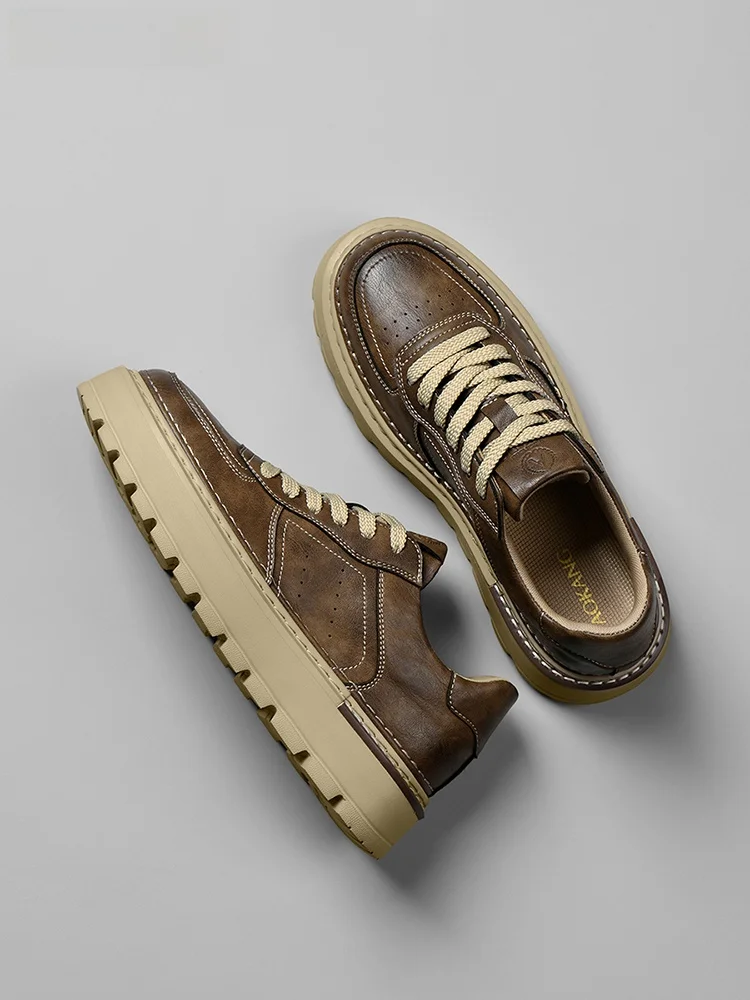 Aokang Men's Low-Top Boots Thi Bot Briti Sle Work Boots Casual Breathable Leather oes for Autumn And Winter
Aokang Men's Low-Top Boots Thi Bot Briti Sle Work Boots Casual Breathable Leather oes for Autumn And Winter