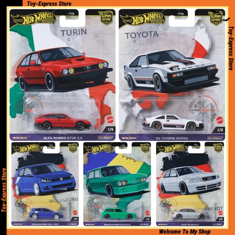 Hot Wheels Premium 2024, автомобильная культура, мировой тур, Hotwheels 1/64, модель автомобиля Alfa Romeo, Toyota Supra Volkswagen Audi, детские игрушки для мальчиков 
Hot Wheels Premium 2024, автомобильная культура, мировой тур, Hotwheels 1/64, модель автомобиля Alfa Romeo, Toyota Supra Volkswagen Audi, детские игрушки для мальчиков