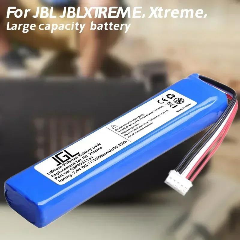 4 Pack Original 7.4V 20000mAh Battery GSP0931134 for JBL Xtreme 1 Bluetooth Speaker High Capacity Replacement Batteries
4 Pack Original 7.4V 20000mAh Battery GSP0931134 for JBL Xtreme 1 Bluetooth Speaker High Capacity Replacement Batteries