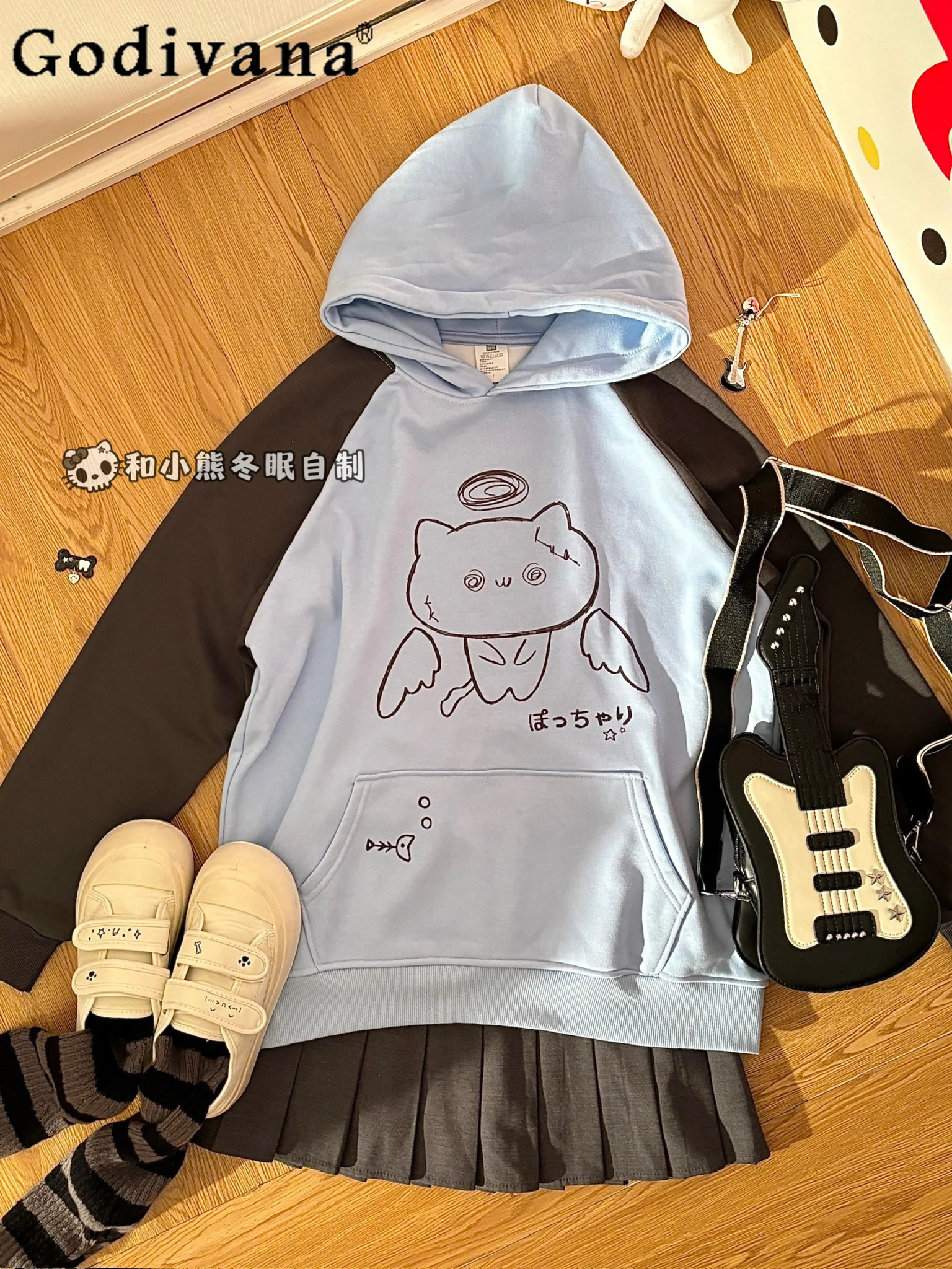 Student Kawaii Hooded Sweatshirts Cartoon Print Cute Sweet Long Sleeve Top for Women Loose Casual Hoodies Autumn and Winter New
Student Kawaii Hooded Sweatshirts Cartoon Print Cute Sweet Long Sleeve Top for Women Loose Casual Hoodies Autumn and Winter New