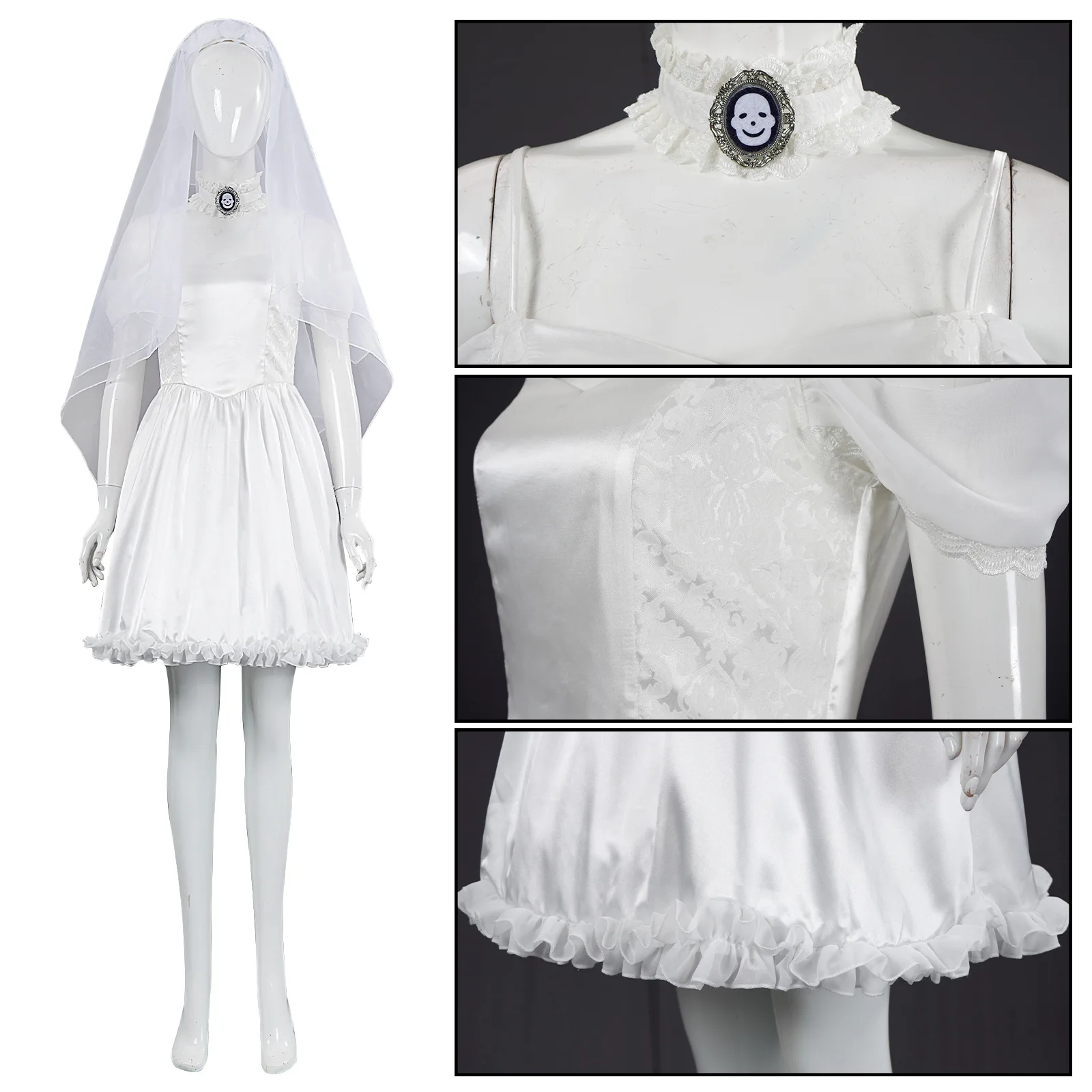 Костюм для косплея «Труп Эмили» на Хэллоуин, белое свадебное платье невесты, карнавальный костюм ужасов для вечеринки, наряд Эмили для невесты
Костюм для косплея «Труп Эмили» на Хэллоуин, белое свадебное платье невесты, карнавальный костюм ужасов для вечеринки, наряд Эмили для невесты