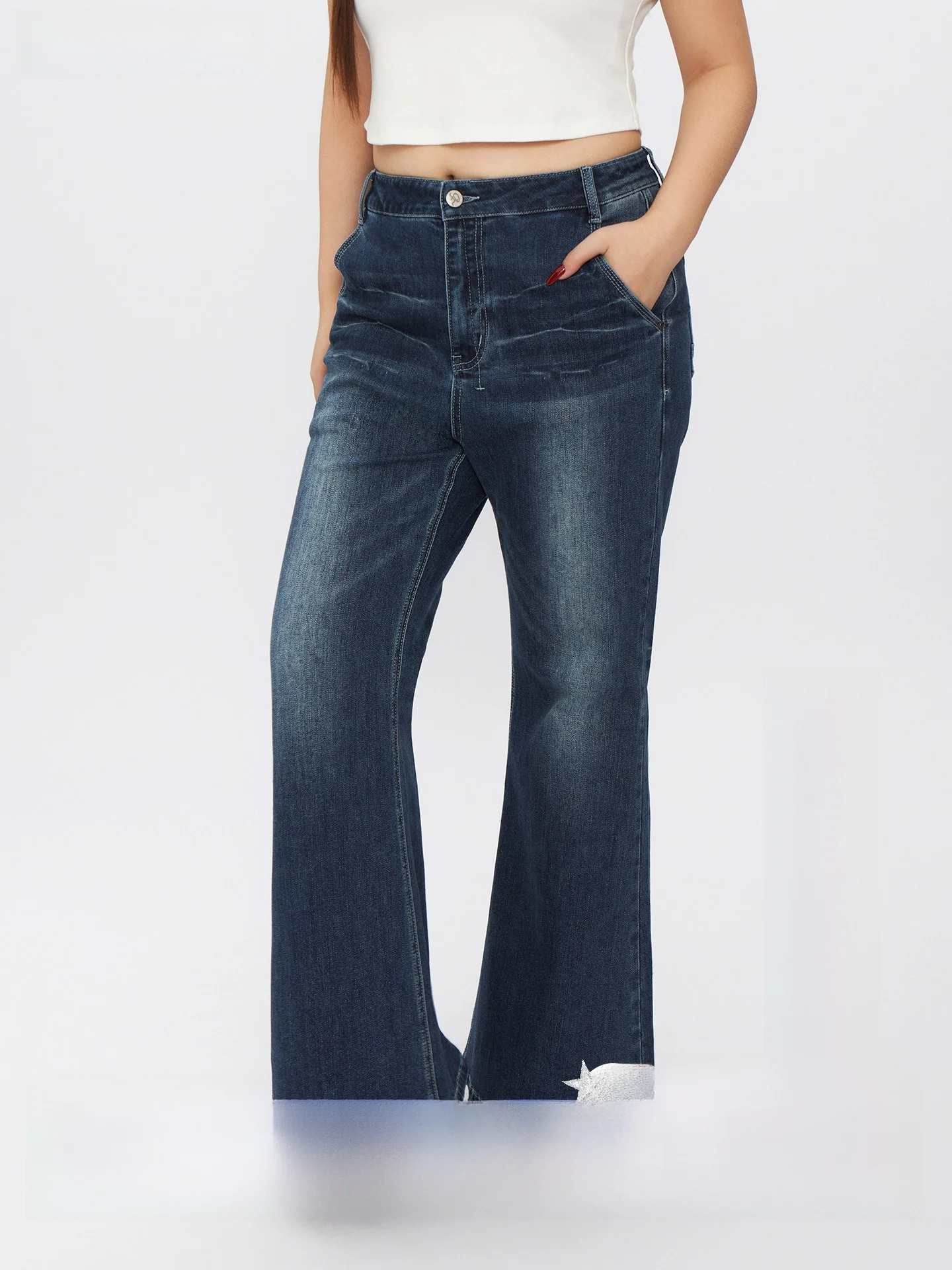 Strawberry Princess Friendly plus Size Women's Jeans Flared Long Trousers Autumn Winter Slimming High Waist Cotton Denim
Strawberry Princess Friendly plus Size Women's Jeans Flared Long Trousers Autumn Winter Slimming High Waist Cotton Denim