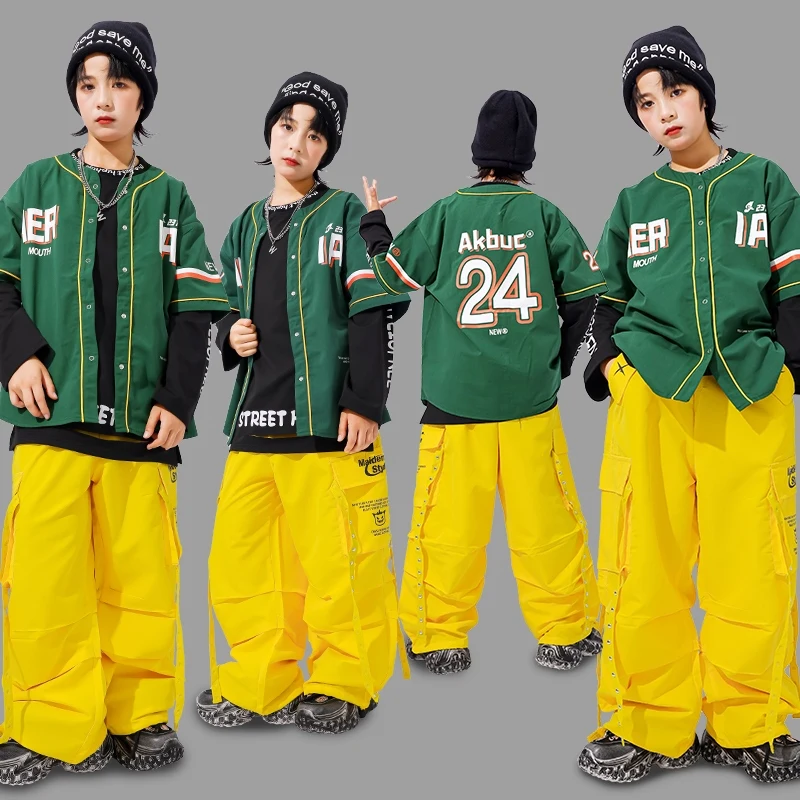 Children Hip Hop Dance Costume Kid Street Dance Clothing Jazz Performance Outfit Boys Oversize Top Cargo Pants Green Yellow 1113
Children Hip Hop Dance Costume Kid Street Dance Clothing Jazz Performance Outfit Boys Oversize Top Cargo Pants Green Yellow 1113