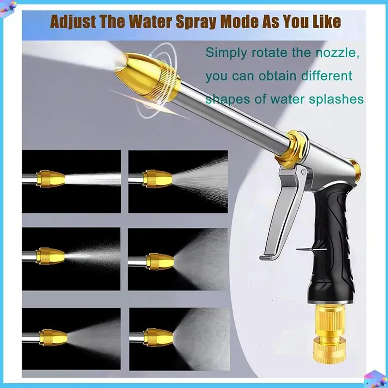 A43T Upgraded Garden Hose Nozzle, Metal Spray Gun With Full Copper Nozzle, High Pressure Water Hose Nozzle Spray Head
A43T Upgraded Garden Hose Nozzle, Metal Spray Gun With Full Copper Nozzle, High Pressure Water Hose Nozzle Spray Head