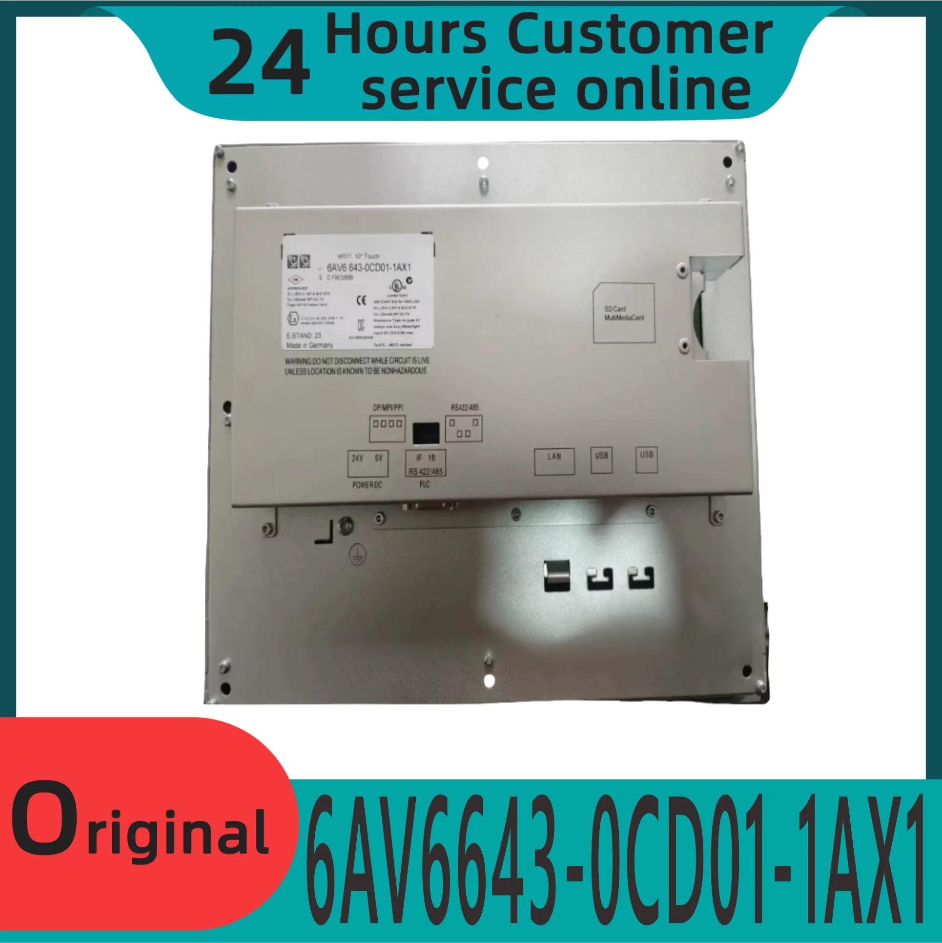 Совершенно новый оригинальный экран 6av6643-0cd01-1ax1 6av66430cd011ax1 Mp277-10
Совершенно новый оригинальный экран 6av6643-0cd01-1ax1 6av66430cd011ax1 Mp277-10