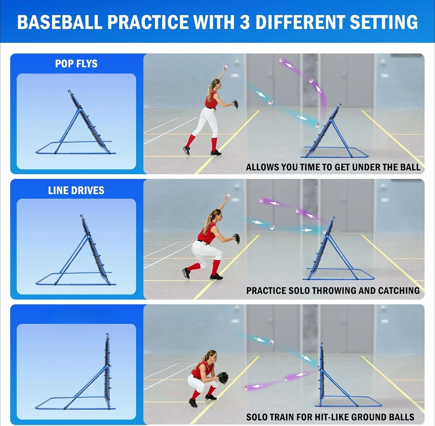Soccer Baseball Rebounder Net, Soccer Goal Net, Volleyball Softball Rebound Pitchback Net Quick-Switch Angle Training for Control, Passing Practice, Bounce Back Rebounder Goals Gifts Trainer Equipment
Soccer Baseball Rebounder Net, Soccer Goal Net, Volleyball Softball Rebound Pitchback Net Quick-Switch Angle Training for Control, Passing Practice, Bounce Back Rebounder Goals Gifts Trainer Equipment