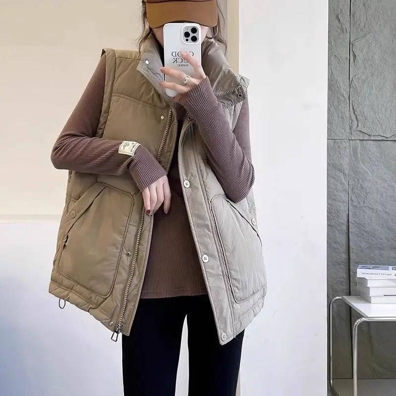 Autumn and Winter New Women's Down Cotton Vest Loose Commuting Stand Collar Oversized Vest
Autumn and Winter New Women's Down Cotton Vest Loose Commuting Stand Collar Oversized Vest