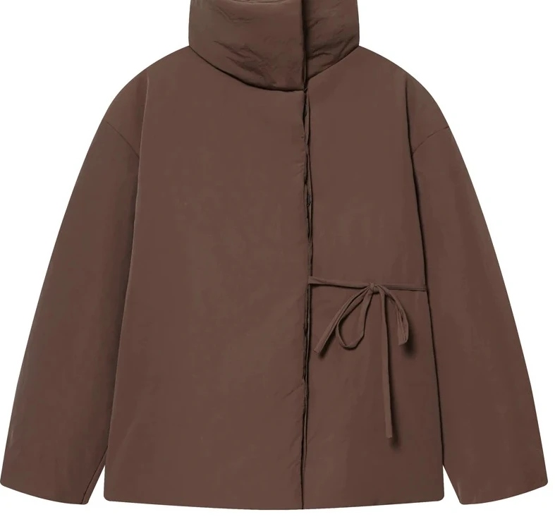 Women's Winter Jacket Lightweight Padded Jackets Brown Crop Parka Women Lace-Up
Women's Winter Jacket Lightweight Padded Jackets Brown Crop Parka Women Lace-Up