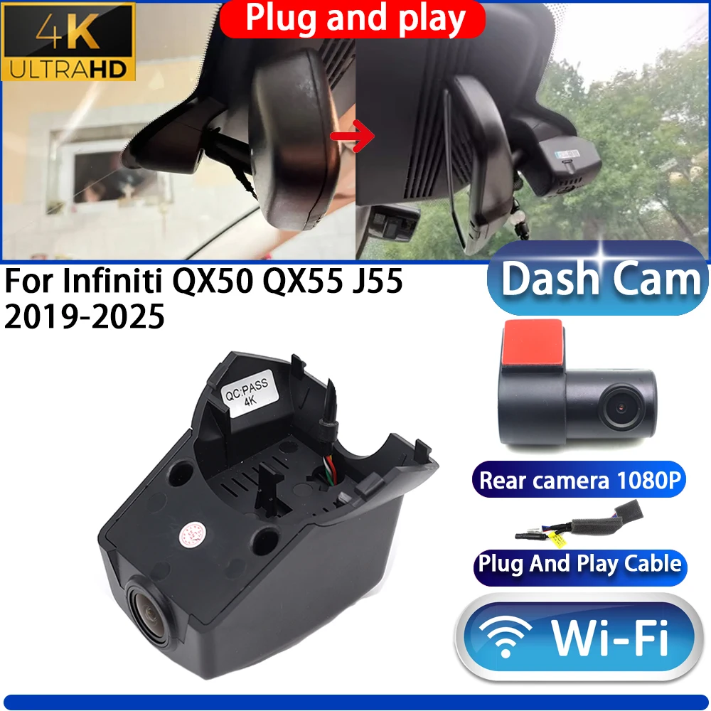HighCity For Infiniti QX50 QX55 J55 2019-2025 Dash Cam Camera DVR 4K UHD 2160P Night Vision Wifl Plug And Play Video Recorder
HighCity For Infiniti QX50 QX55 J55 2019-2025 Dash Cam Camera DVR 4K UHD 2160P Night Vision Wifl Plug And Play Video Recorder