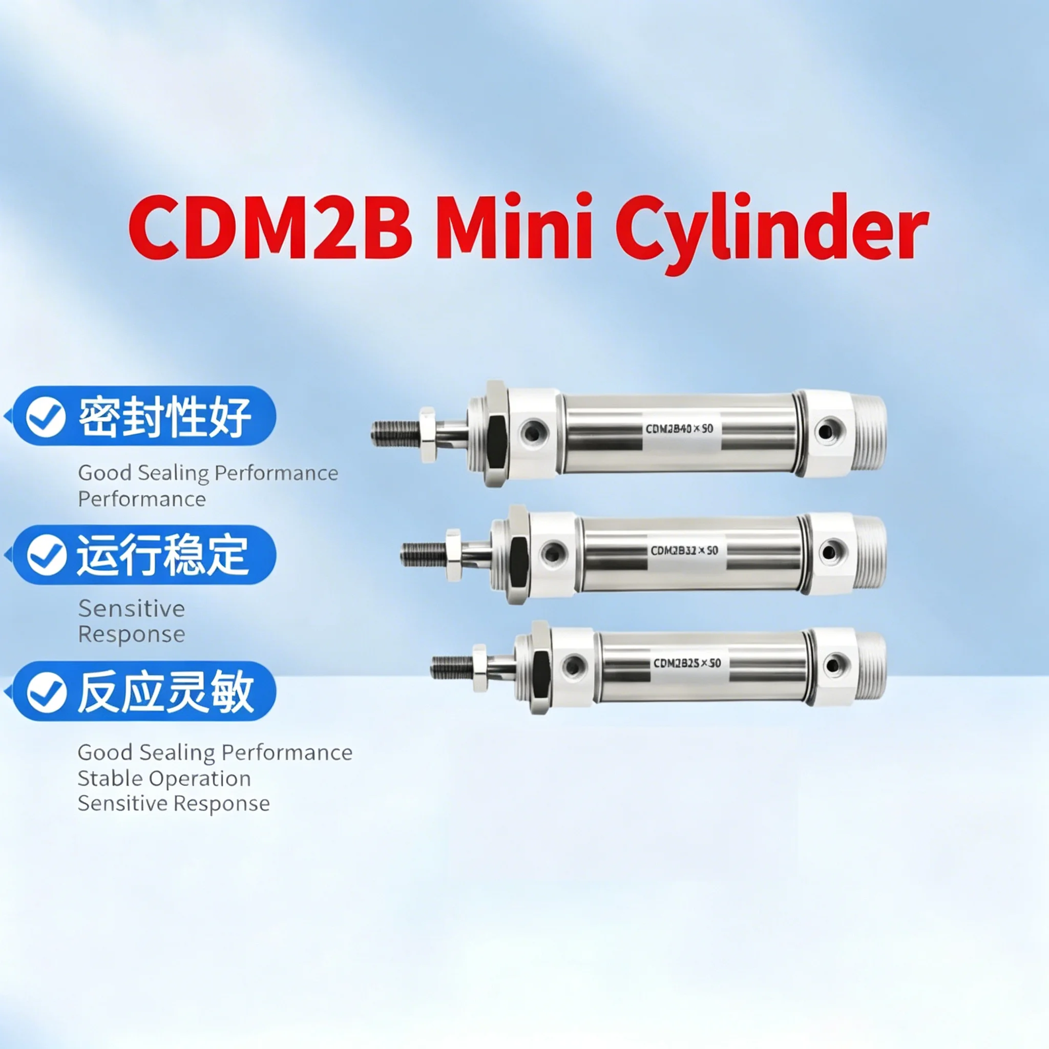 CDM2B 20/25/32/40-30-50-100-200-300 Stainless Steel Mini Cylinder-pen Type MF with Magnet
CDM2B 20/25/32/40-30-50-100-200-300 Stainless Steel Mini Cylinder-pen Type MF with Magnet