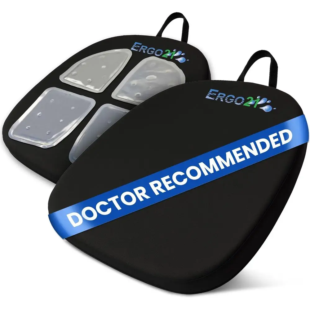 Orthopedic Seat Cushion - Liquid Cell Technology for Sciatica, Tailbone, and Back Pain Relief - Ideal for Cars, Trucks, Airplane
Orthopedic Seat Cushion - Liquid Cell Technology for Sciatica, Tailbone, and Back Pain Relief - Ideal for Cars, Trucks, Airplane