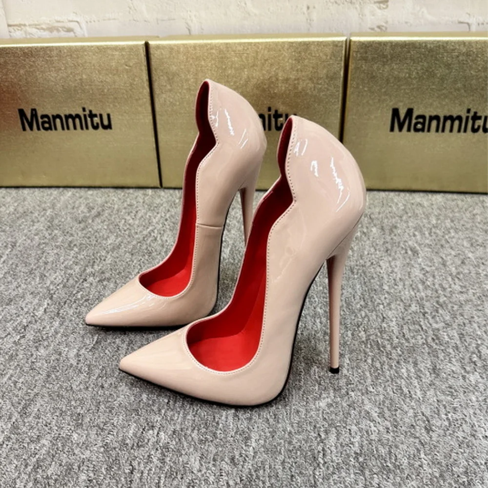 New 12/14/16cm High Heels,Women Pumps,Sexy Red Lining Party Shoes,Wave Edge Shallow Slip On,Pointy Toe,Nude,White,Custom Colors
New 12/14/16cm High Heels,Women Pumps,Sexy Red Lining Party Shoes,Wave Edge Shallow Slip On,Pointy Toe,Nude,White,Custom Colors