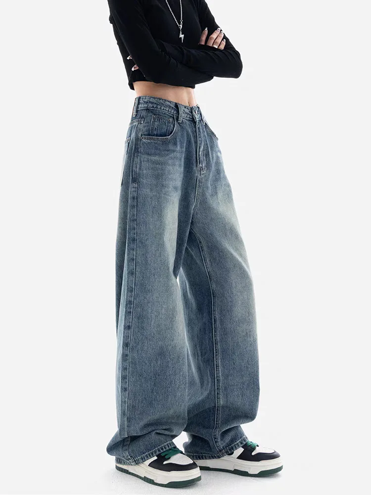 Jeans for Women High Waist Slim Fit Loose Vintage American Style Straight Pants Wide Leg Pants Floor-Length Pants Long Pants
Jeans for Women High Waist Slim Fit Loose Vintage American Style Straight Pants Wide Leg Pants Floor-Length Pants Long Pants