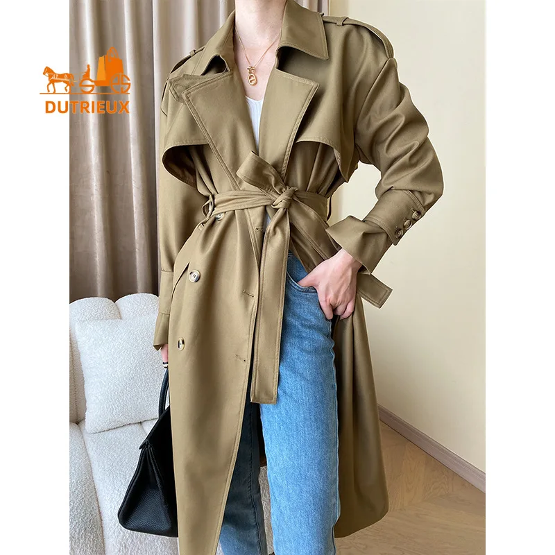 2026 New Spring Women's Long Black Classic Double-Breasted Trench Coat, Silky Touch Jacket for Women
2026 New Spring Women's Long Black Classic Double-Breasted Trench Coat, Silky Touch Jacket for Women