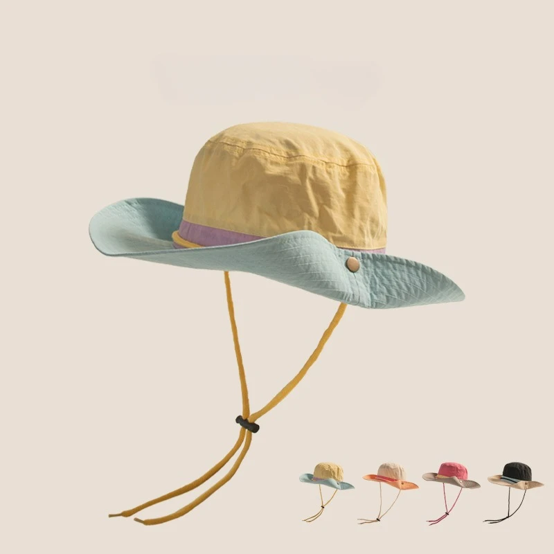 Children's Summer Quick Drying Color Blocked Thin Fisherman Hat Outdoor Large Eave Hiking Sun Visor Hat Trendy
Children's Summer Quick Drying Color Blocked Thin Fisherman Hat Outdoor Large Eave Hiking Sun Visor Hat Trendy