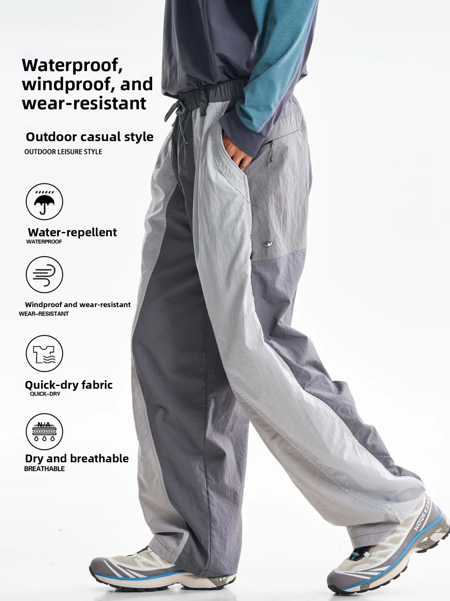 Outdoor Waterproof Quick Dry Breathable Mountain Climbing Trousers Loose Color Block Sports Casual Knife Pants for Men A...
Outdoor Waterproof Quick Dry Breathable Mountain Climbing Trousers Loose Color Block Sports Casual Knife Pants for Men A...