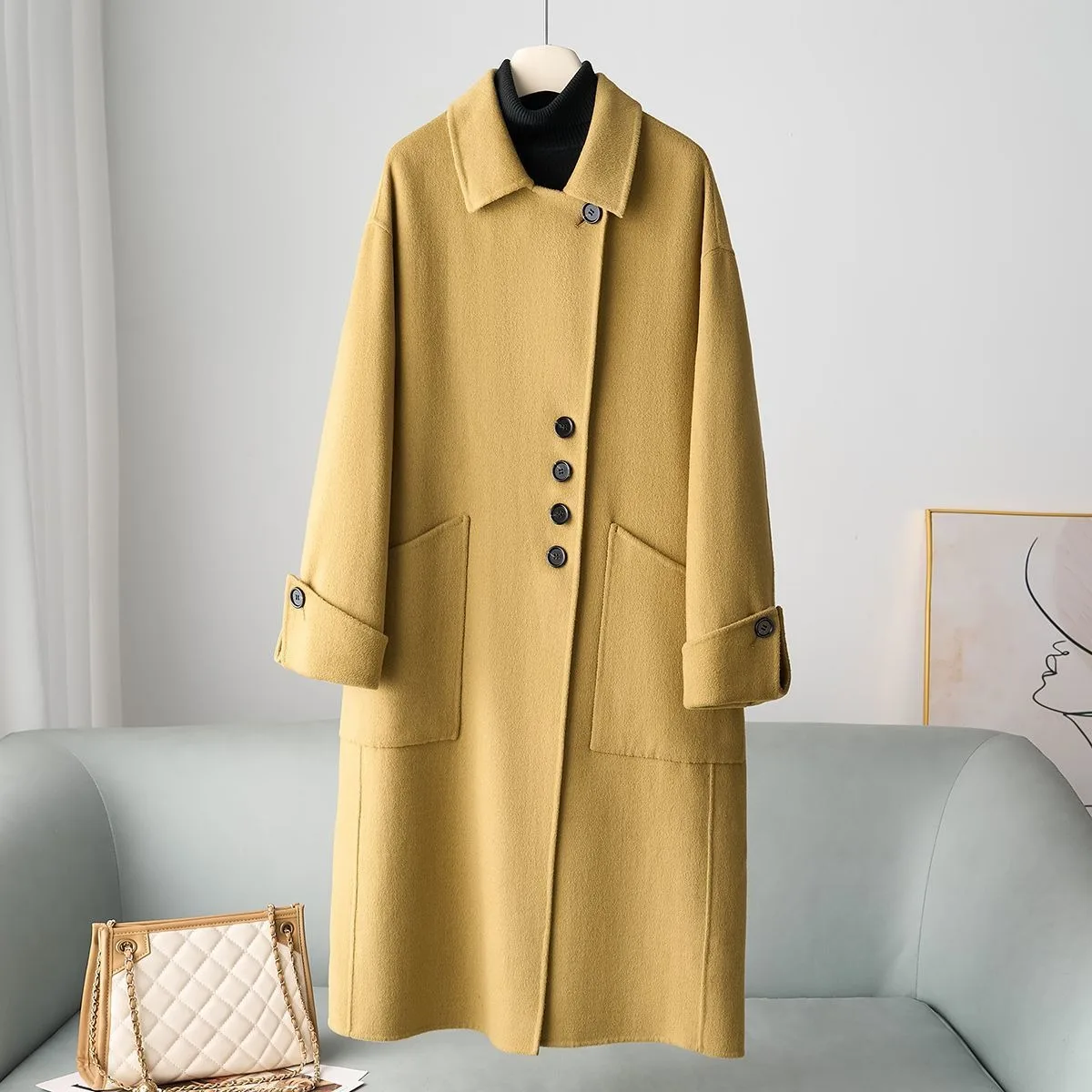10 кашемировых осенних длинных двусторонних шерстяных пальто в стиле Хепберн, новинка 2025 года, толстая теплая шерстяная куртка для женщин
10 кашемировых осенних длинных двусторонних шерстяных пальто в стиле Хепберн, новинка 2025 года, толстая теплая шерстяная куртка для женщин