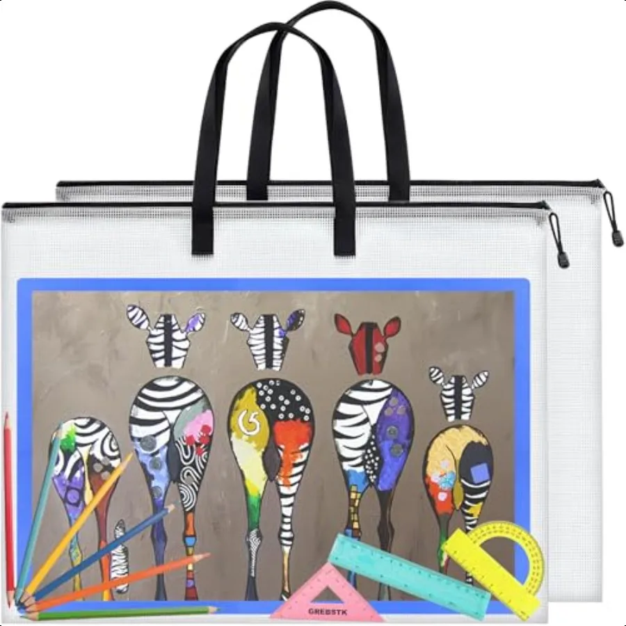 GREBSTK 2 Piece Large Posters Art Portfolio Bag 28 x 20 Inch Poster Storage Bag Board Holder with Handle and Zipper Organizer T
GREBSTK 2 Piece Large Posters Art Portfolio Bag 28 x 20 Inch Poster Storage Bag Board Holder with Handle and Zipper Organizer T